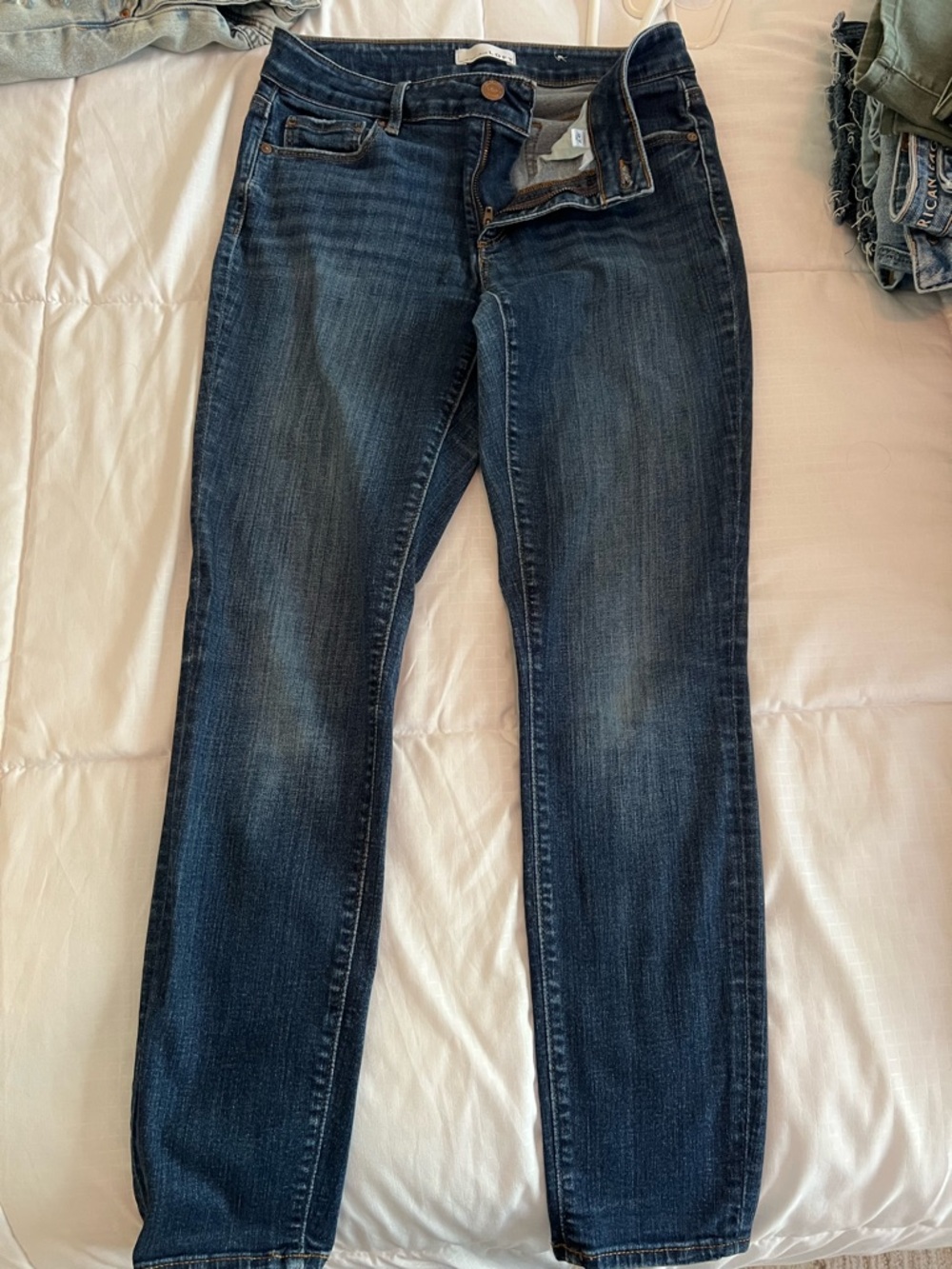 LOFT Women's Dark Blue Skinny Jeans